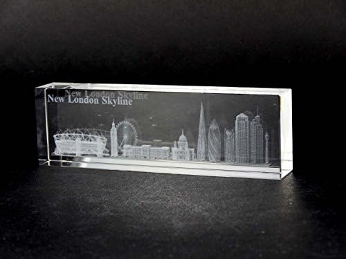 Laser Art Crystal - London Skyline (Short), Detailing all Popular Iconic Landmarks of London