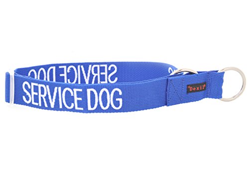 Limited Service Dog Blue Color Coded L-XXL Semi-Choke Dog Collar (Do Not Disturb) Prevents Accidents by Warning Others of Your Dog in Advance