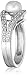 Platinum-Plated Sterling Silver Cubic Zirconia Freshwater Cultured Pearl Ring, Size 9