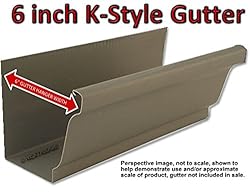 Quick Screw 6" inch Aluminum Hidden Rain Gutter