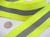 VOMONO Hi Viz Reflective Ribbon Tape 2m Sew On Safety Jacket Bike Night view 3