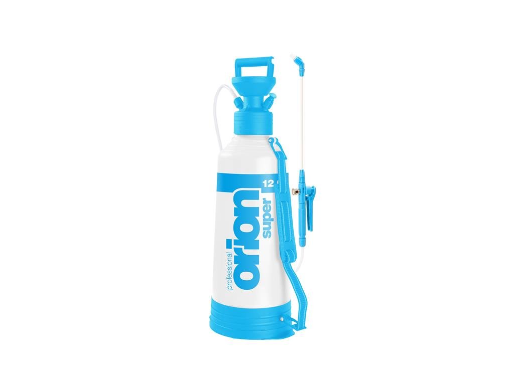 Kwazar Orion Pro Plus 20010035 Industrial Spray Pump Pressure Sprayer with Viton Seals 12 L, White/Blue, 24 x 24 x 75 cm