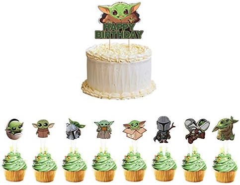 25 Pcs Baby Yoda Party Cupcake Toppers Supplies Star Wars The Mandalorian Theme Birthday Party Cake Toppers Decorations Supplies For Kids Teens 25 Pcs Baby Yoda Party Cupcake Toppers Supplies Star Wars The Mandalorian Theme Birthday Party Cake Toppers Decorations Supplies For Kids Teens
