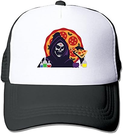 YYAASHOP Unisex The Skull Witch Love Eat Pizza Trucker Hats Snapback Caps