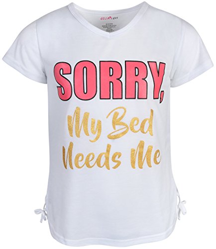 dELiA*s 2-Pack Girls Pajama Sleepwear Short Set (2 Full Sets) (7/8, Bed Needs Me)' - Thumbnail 3