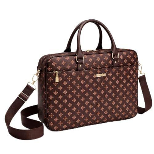 Pasta Executiva Feminina Para Notebook 39cm Bolsa de Trabalho com Alça Transversal Removível e Zíper Duplo