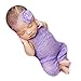Baby Photography Props Boy Girl Photo Shoot Outfits Newborn Crochet Costume Infant Knitted Clothes Mohair Headdress Outfit (Purple)