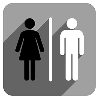 999store Male Female Restroom And Toilet Sign Board Sticker 15x15