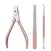 ANVAVA Nail Clipper Stainless Steel Cuticle Nipper with Nail File and Nail Cleaner Ideal for Thick & Ingrown Nails