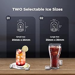 TRUSTECH Ice Makers Countertop, 9 Cubes Ready in 6