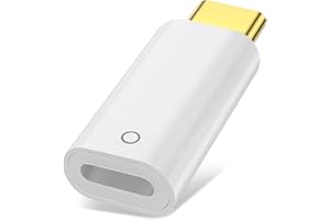 Jadebones USB-C to Pencil Adapter for Apple Pencil 1st Generation, USB C to for Lightning Pencil Charging Adapter Type C Bluetooth Pair Connector Compatible with iPad 10th Gen (White)