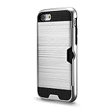 iPhone 7 Card Holder Case, Holds Cards, BULWARK Wallet Case Slim Fit Armor Air Cushion Technology Dual Layer Heavy Duty Shockproof Bumper Protective Cover for iPhone 7 4.7 inch