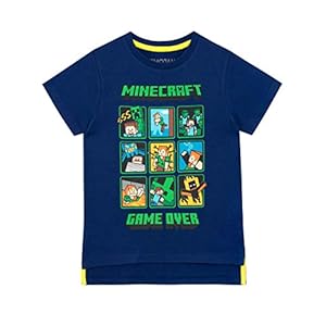 Minecraft T-shirt Creeper and Steve jongens