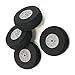 RC Plane Wheel - SODIAL(R) 4 Pcs Gray Plastic Hub Black Foam Wheel 55mm Dia for RC Aircraft Model Toy