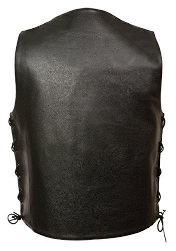 Milwaukee Men's Side Lace Vest with Buffalo Snaps (Black, X-Large)