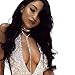 Silver Sequin Crop Top for Women | Shiny Rhinestone Mesh Crop Top | Stylish Nightclub, Party, Dinner & Evening Outfit
