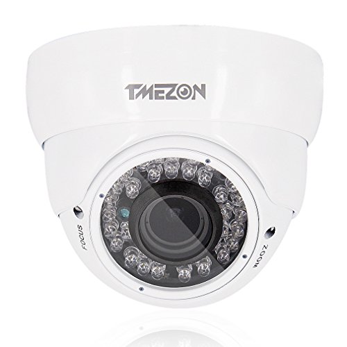 TMEZON HD-CVI 1/2.9" 2.0 Megapixel Security Camera 1080p High Definition over Analog 2.8-12mm Vari-focal Lens Indoor/Outdoor 99 feet of IR Day Night Dome Camera Must be Used with HD CVI DVR