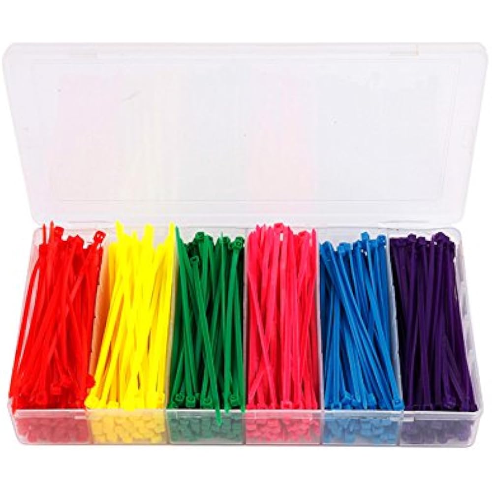 Cable Ties 480pieces 4&39&39 Nylon SelfLocking Zip MultiColor For