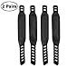 ZSFLZS 2 Pairs Exercise Bike Pedal Straps, Black, Rubber, Adjustable, Fits Most Stationary Bikes and Foot Types