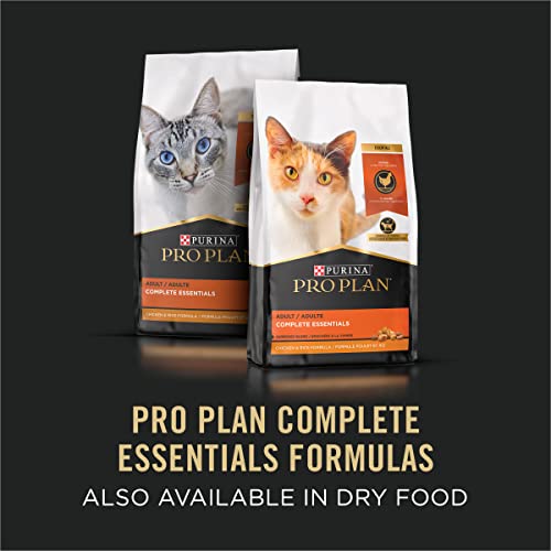 Purina Pro Plan Gravy, High Protein Wet Cat Food Variety Pack, Complete Essentials Chicken and