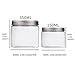 Makone 12 Packs Clear Plastic Jars with Silver Metal Lids (6pc 12oz + 6pc 5oz) BPA Free PET Food Safe Stackable Transparent Storage Container for Slime Kitchen Dry Goods