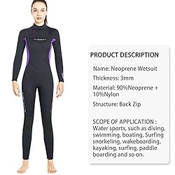 Wetsuit 3mm Neoprene Wetsuit for Women Full Suits