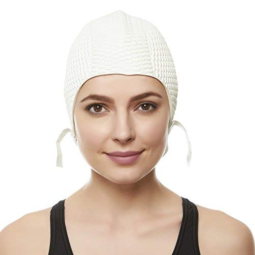 Beemo Swim Bathing Caps for Women or Girls Retro Style Latex Bubble