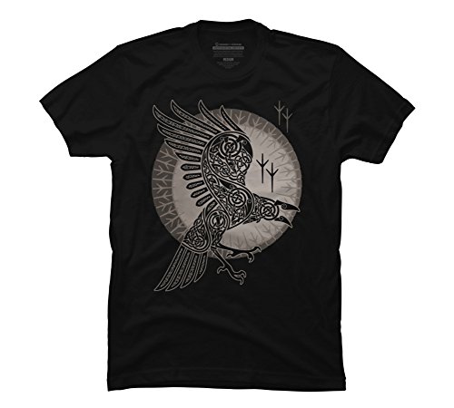 RAVEN Men's X-Large Black Graphic T Shirt - Design By Humans