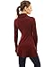 PattyBoutik Women Cowl Neck A-Line Tunic Sweater (Burgundy Medium)