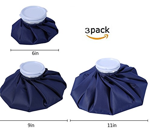 Reusable Ice Bags for Injuries ( 3 Pack)-ProttyLife Hot And Cold Ice Bag,Relief Heat Pack Sports Injury Reusable First Aid for Knee Head Leg,3 Pack[6