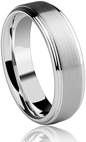 Tungsten Carbide Ring Mens Wedding Band,Mens Engagement Ring,Promise Ring Him,Tungsten Ring Women,6mm 8mm,Black Rose Gold Blue White,Comfort Fit,Brushed