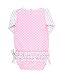 RuffleButts Pink Polka Long Sleeve One Piece Rash Guard - 3-6m