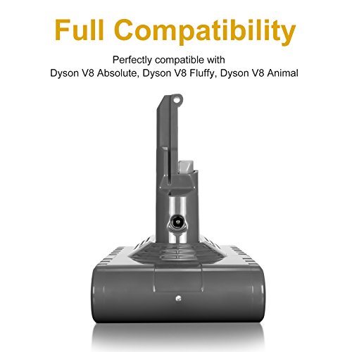 FLAGPOWER 21.6V 3.0Ah Li-ion Battery Replacement for 21.6V Dyson V8 Absolute Cordless Handheld Vacuum Cleaner Dyson V8 Fluffy Vacuum Dyson V8 Animal Cordless Vacuum Replacement Battery