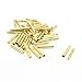 uxcell 20 Pairs Gold Tone Metal Audio Telephone Device 2mm Dia Banana Connector