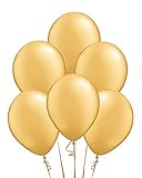 Qualatex Metallic Gold (Opaque) Biodegradable Latex Balloons, 11-Inch (25-Units)
