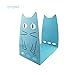 DYQWT Cartoon Cat Heavy Metal Bookend Nonskid Bookends Art Decoration,A Pairs. (Blue)