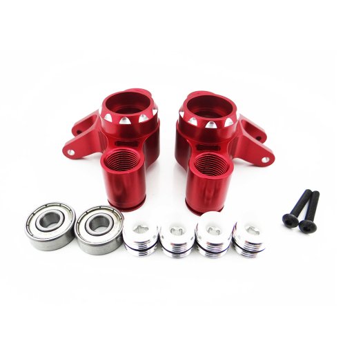 Atomik RC Alloy Front/Rear Axle Carrier, Red fits the Traxxas 1/10 T-Maxx - Replaces Traxxas Part 5334R