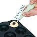 Large Luxury Silicone Donut Pan - BPA-Free, SUPER-NON-STICK, 12 Full Size Doughnut Mold, Bagel Pan with Bonus Pastry Bag and Recipe Card.