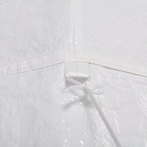 Zelt mit 6 Seitenwänden Weiß 2 x 2 m Klapppavillon Euroland Außenpavillon Wasserdichter Pavillon – Bild 3