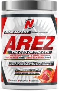 AREZ God of The Gym Pre-Workout Limited Edition | Any Body Supplements Exclusive (Strawberry Mango)