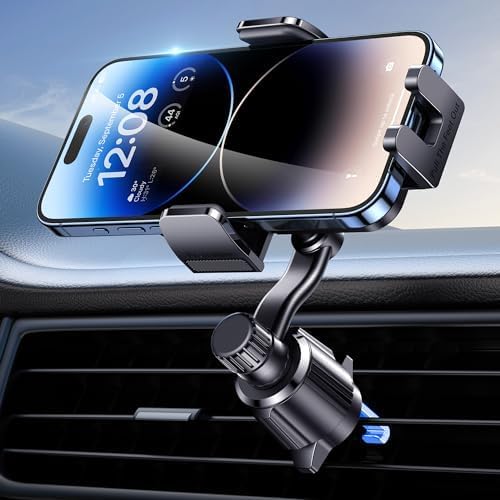 Photo 1 of Icoswty Phone Holders for Your Car [Never Blocking] Universal Car Phone Mount Hands Free Car Phone Holder for Car Vent Extension Clip Air Fit for iPhone Android Smartphone