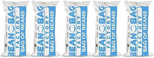 American Furniture Alliance Bean Bag Refill Bag of Beans, Pack of 5 + Free Unscented Candle