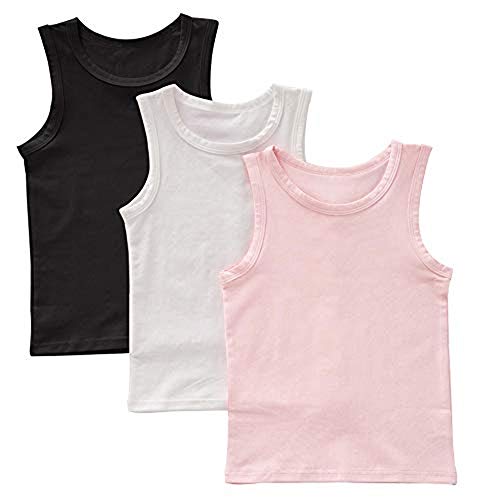 benetia Girls Tank Tops Toddler Summer Soft Cotton 3 -Pack