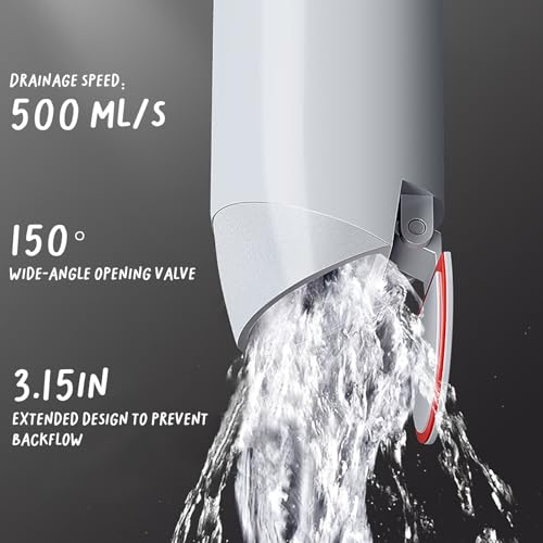 COLDDD Odor-Proof Shower Drain Plug - Backflow Preventer with Magnetic Closure Valve, Hair Catcher, and Silicone Reducer Ring, Fits 1.9''-3.9'' ID Drains, Sewers, and Pipes