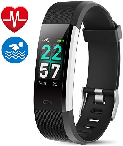 MEBUYZ Fitness Tracker IP68 Waterproof Color Screen Fitness Watch Activity Tracker with Heart Rate Monitor, Step Counter, Calorie Counter for Women, Men & Kids, Black, Green, Purple