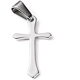 DanLingJewelry 12Pcs Stainless Steel Cross Charms Small Metal Crucifix Pendants Accessories for DIY Necklaces Jewelry Making Findings