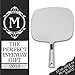 MIRRORVANA Professional Large Hand Mirror with Ergonomic Handle for Men & Women - Premium Handheld Haircut Mirrors for Barber and Salon - 9