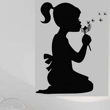 Windsor Designers Wandtattoo Pusteblume Madchen Wanddekoration Schlafzimmer Lounge Kuche Kinder Schwarz Large Size 90cm X 60cm Amazon De Kuche Haushalt