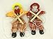 Sparik Enjoy 2 Packs Clown Hand Marionette Puppet Children's Wooden Marionette Toys Colorful Marionette Puppet Doll Parent-Child Interactive Toys-Yellow and Red