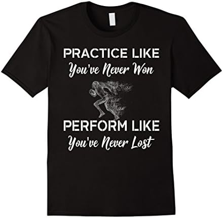 Mens Practice Like You've Never Won-American Football T-Shirt Gif Medium Black